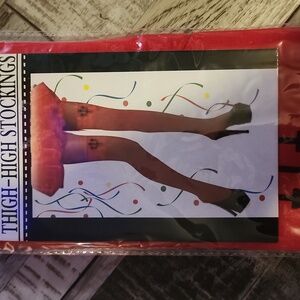 Halloween pitchfork thigh-highs